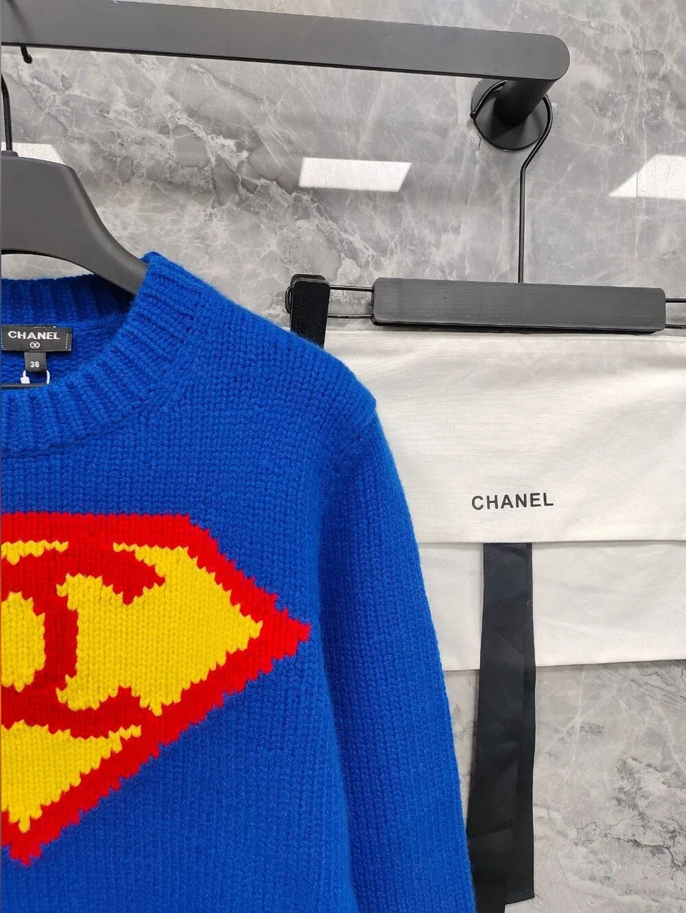 CHANEL blue knit